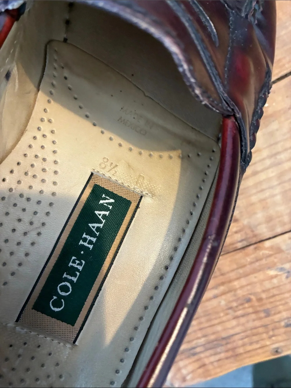 Cole Haan Men's sz 8 1/2 Vintage Penny Loafer Burgundy Classic Preppy Academia